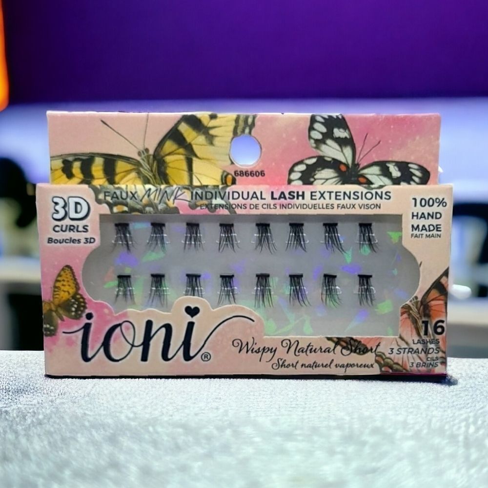 Faux Mink Wispy Short Handmade Customizable Reusable Lightweight Lash Extensions
